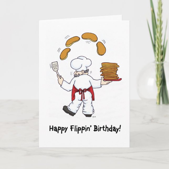 Happy Flippin' Birthday Greeting Card (Front)