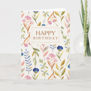 Happy Floral Birthday Card
