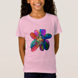 Happy Flower Rainbow flower kid's art T-Shirt