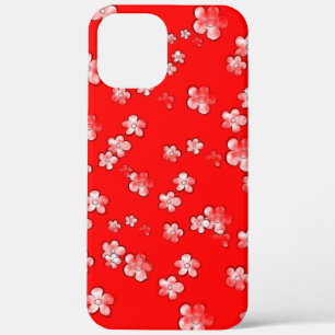 Happy Flowers 3 - Red - Cute Girly Case -
