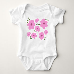 Happy Flowers Baby Bodysuit
