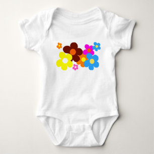 Happy Flowers Baby Bodysuit