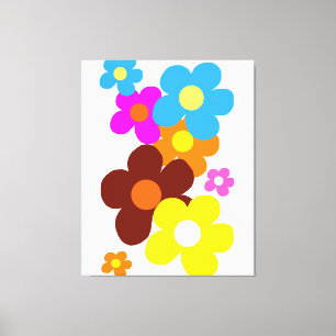 Happy Flowers Canvas Print
