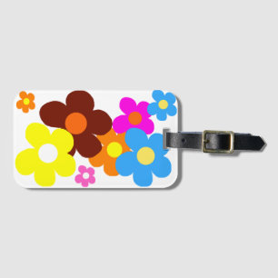 Happy Flowers Luggage Tag