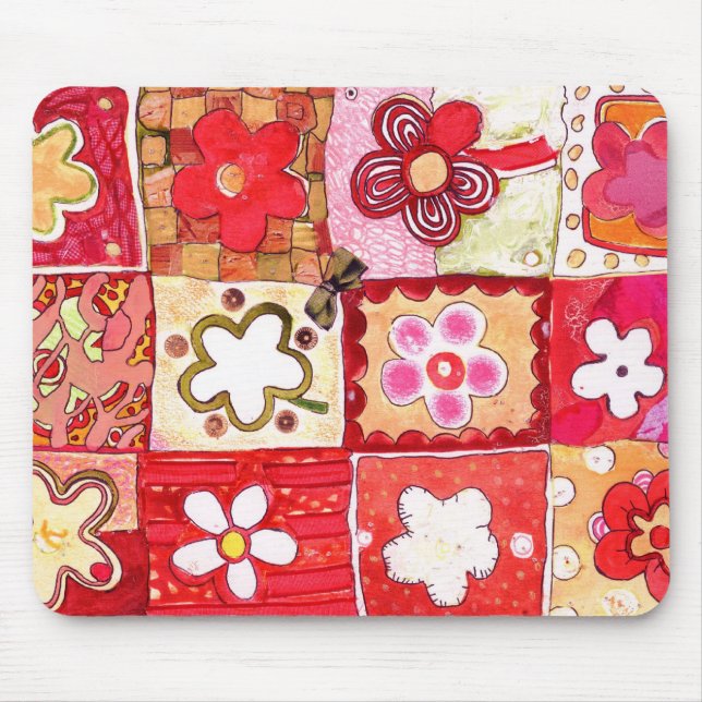 Happy Flowers Mousepad (Front)