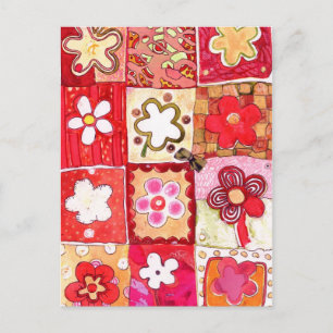 Happy Flowers Postcard