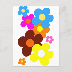 Happy Flowers Postcard