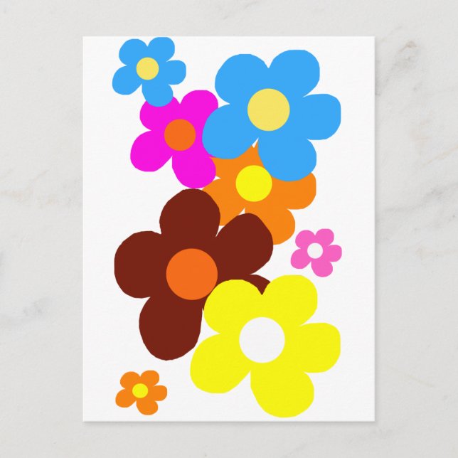 Happy Flowers Postcard (Front)