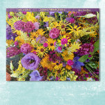 Happy Flowers Puzzle Personalise<br><div class="desc">Add your sayings to the two templates such as Happy Birthday & This will keep you busy.</div>