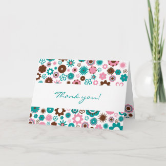 Happy Flowers Thank You Card