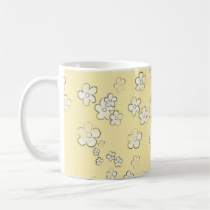 Happy Flowers - Yellow - Cute Coffee Mug