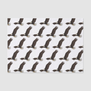 Happy flying bald eagle cartoon illustration tissue paper