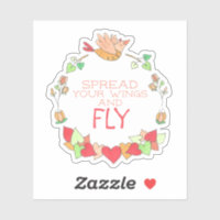 Happy Flying Bird Spread Your Wings and Fly