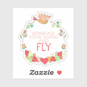 Happy Flying Bird Spread Your Wings and Fly