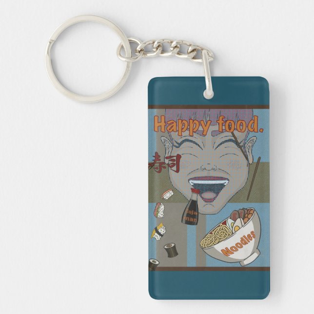 Happy food key ring (Front)
