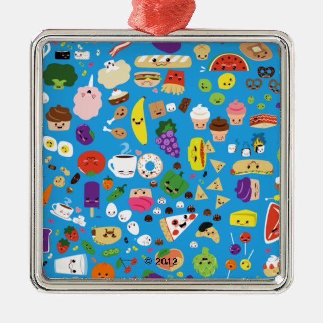 Happy Food Metal Tree Decoration (Front)