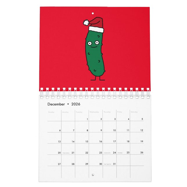 Happy Foods Design Cute Adorable funny Food fruit Calendar (Dec 2026)