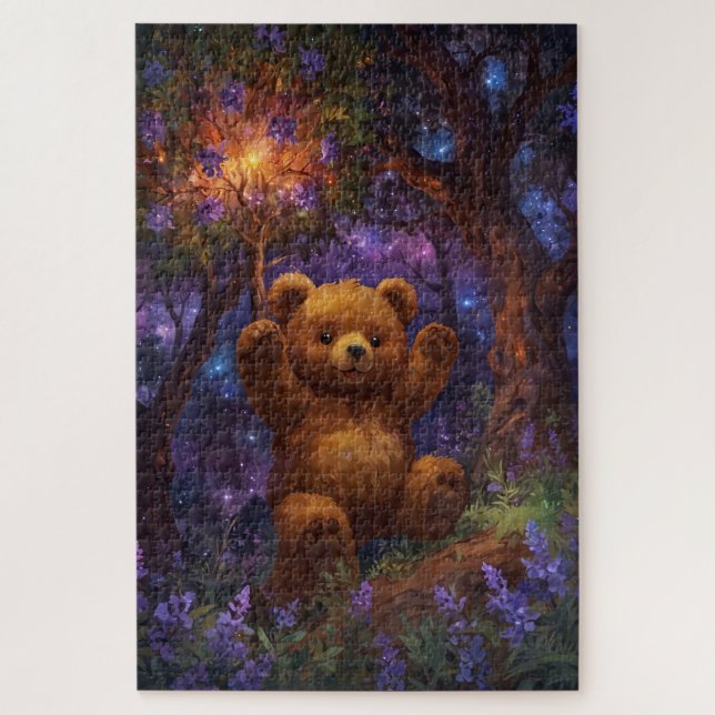 Happy Forest Teddy Bear Art Jigsaw Puzzle (Vertical)