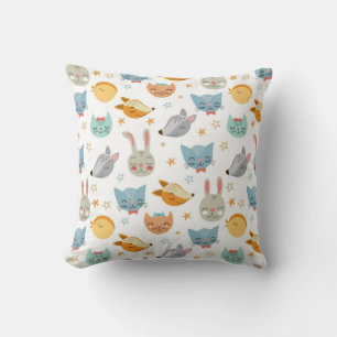Happy Forrest Animals Pattern Cushion