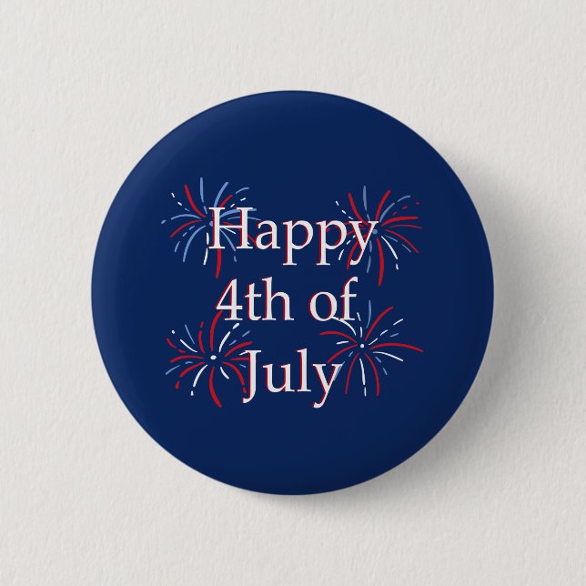 Happy Fourth Button (Front)