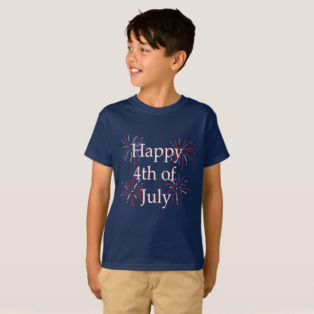 Happy Fourth Kids Shirt (Front Full)