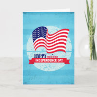 Happy Fourth of July American Flag Illustration