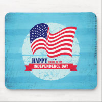 Happy Fourth of July American Flag Illustration