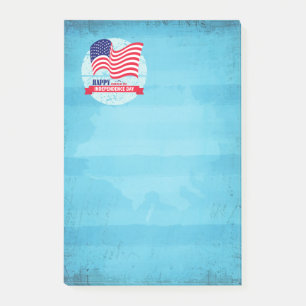 Happy Fourth of July American Flag Illustration Post-it Notes