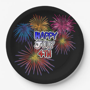 Happy Fourth of July Barbecue Party Paper Plate