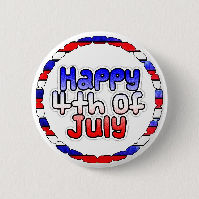 Happy Fourth of July Button (Front)