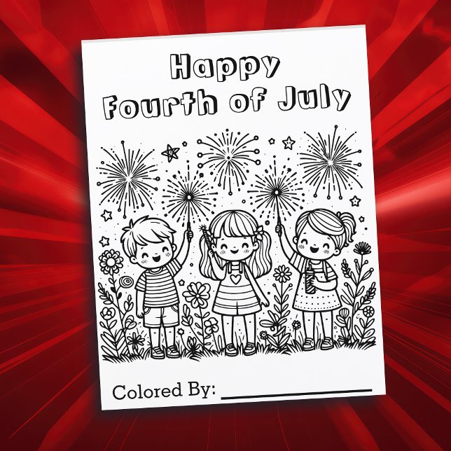 Happy Fourth of July | Colouring Page (Creator Uploaded)