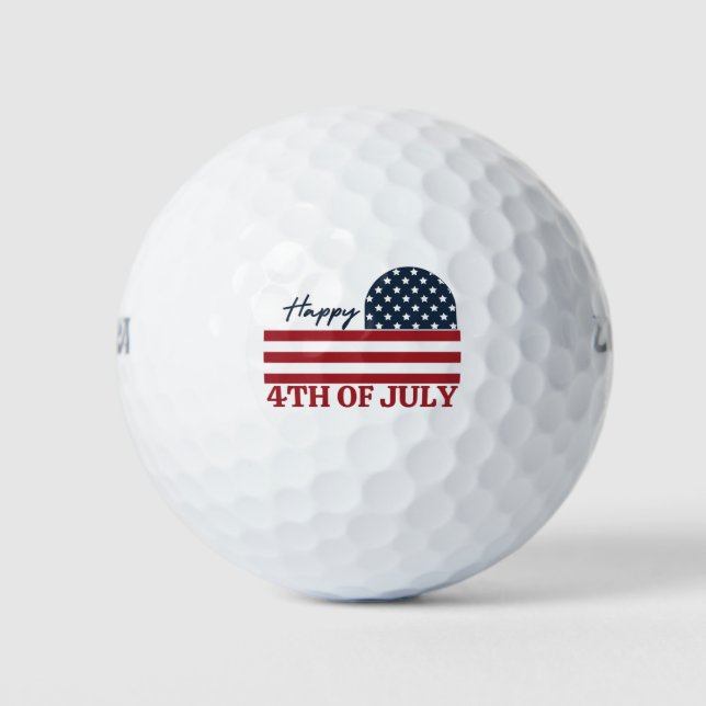 Happy Fourth of July Golf Balls (Front)