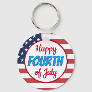 Happy Fourth Of July  Key Ring