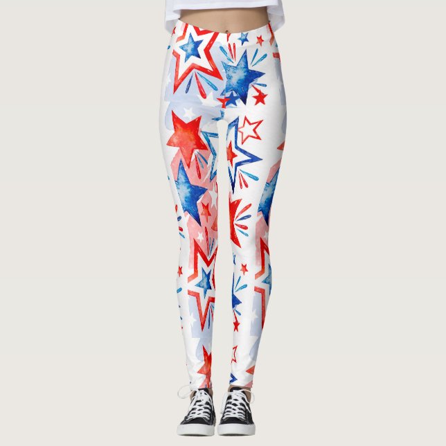 Happy Fourth Of July Leggings (Front)