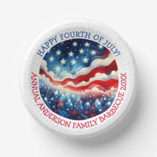 Happy Fourth of July Personalised Paper Plate