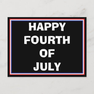 Happy Fourth Of July Postcard