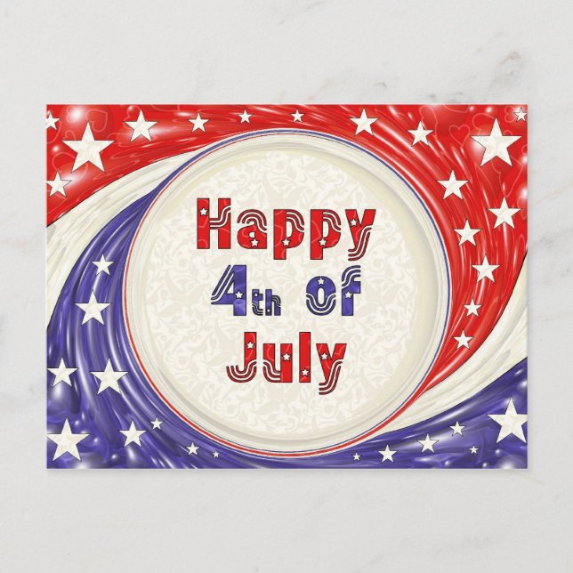 Happy Fourth of July Postcard (Front)