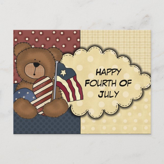 Happy Fourth Of July Postcard (Front)