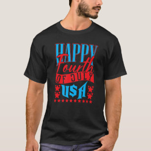 Happy Fourth of July USA America Flag Patriotic 4t T-Shirt