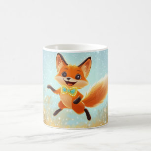 Happy fox Cartoon Style vibrant Cute Colorfull Coffee Mug