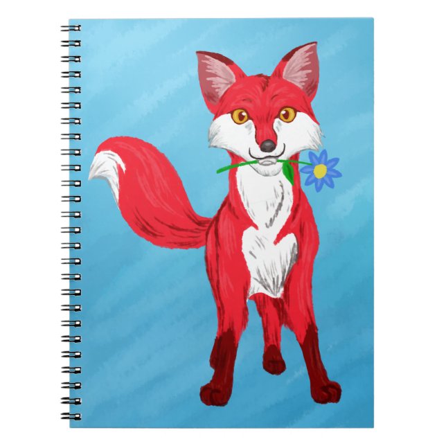 Happy Fox Spiral Notebook (Front)