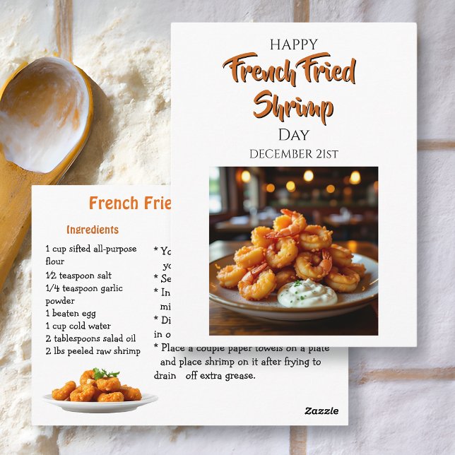 Happy French Fried Shrimp Day | Dec 21st Postcard (Creator Uploaded)