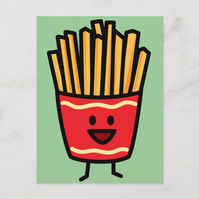 Happy French Fries Postcard (Front)