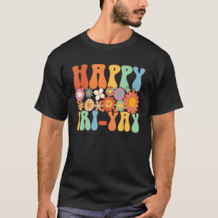 Happy Fri Yay Friday Fun Teacher Groovy T-Shirt