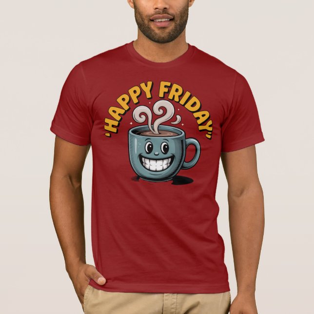 Happy Friday Coffee Mug – Funny Weekend Shirt (Front)