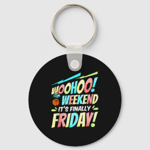 Happy Friday Fri Yay Teacher School Meme Tank Top_ Key Ring
