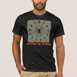 Happy Friday the 13th! 13 Hour Spider Clock Face T-Shirt