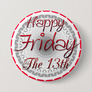 Happy Friday the 13th Superstition Button