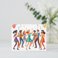 Happy Friends Dancing Party Celebration