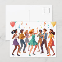 Happy Friends Dancing Party Celebration